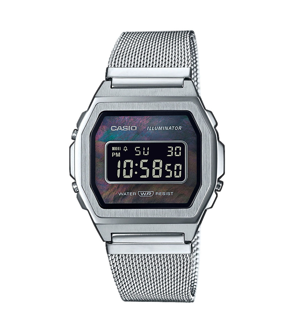 A1000M-1B — mother of pearl face and mesh band