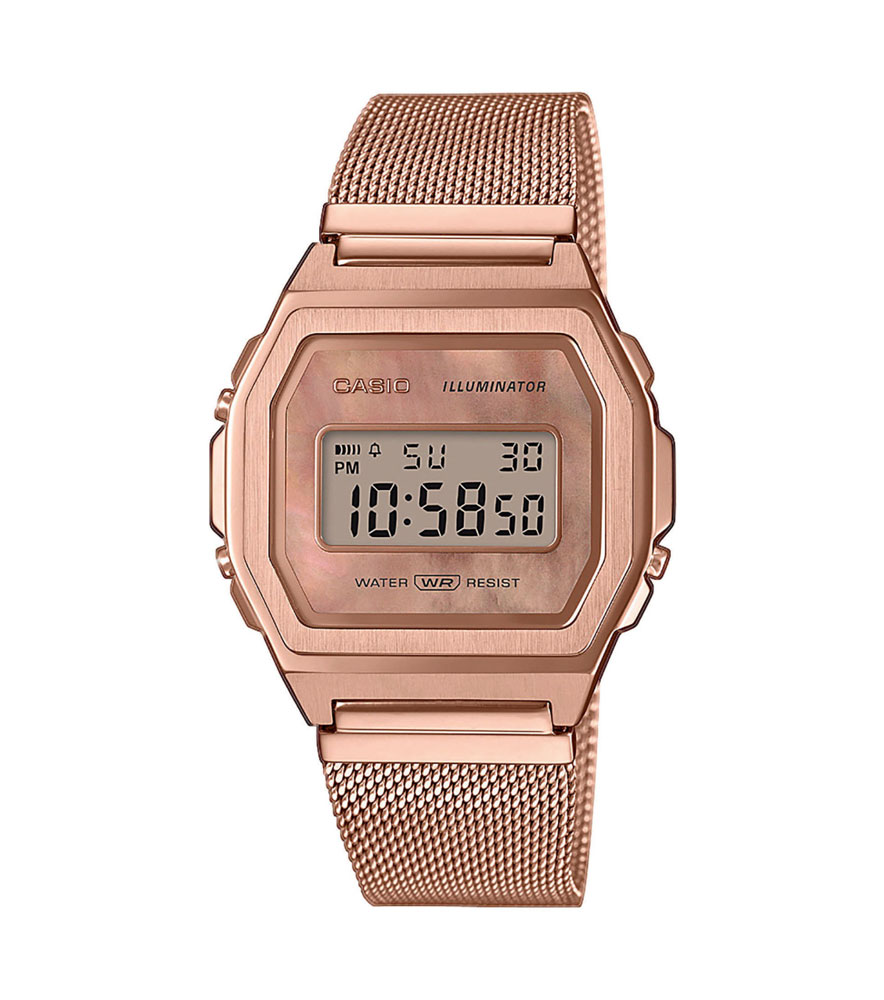 A1000MPG-9 — retro charm and rose gold mesh band